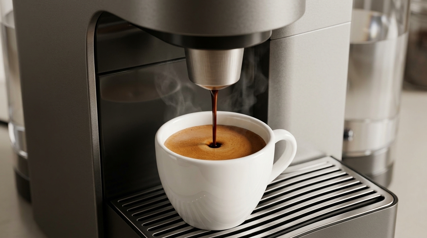 macchina per caffè e tazza